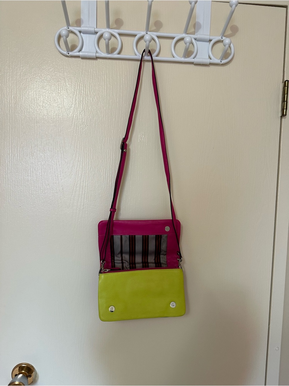 DANIER Leather multicolor ladies crossbody bag - Picture 2 of 7